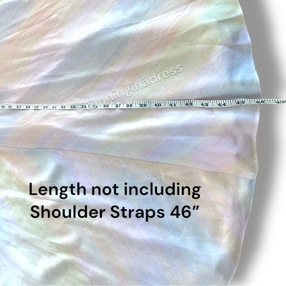 NWT VINCE Rainbow Wash Satin Slip Dress In Size Medium Pink Blue Yellow Purple - Picture 11 of 16